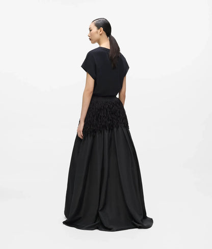 KL Studio fringe detail maxi skirt