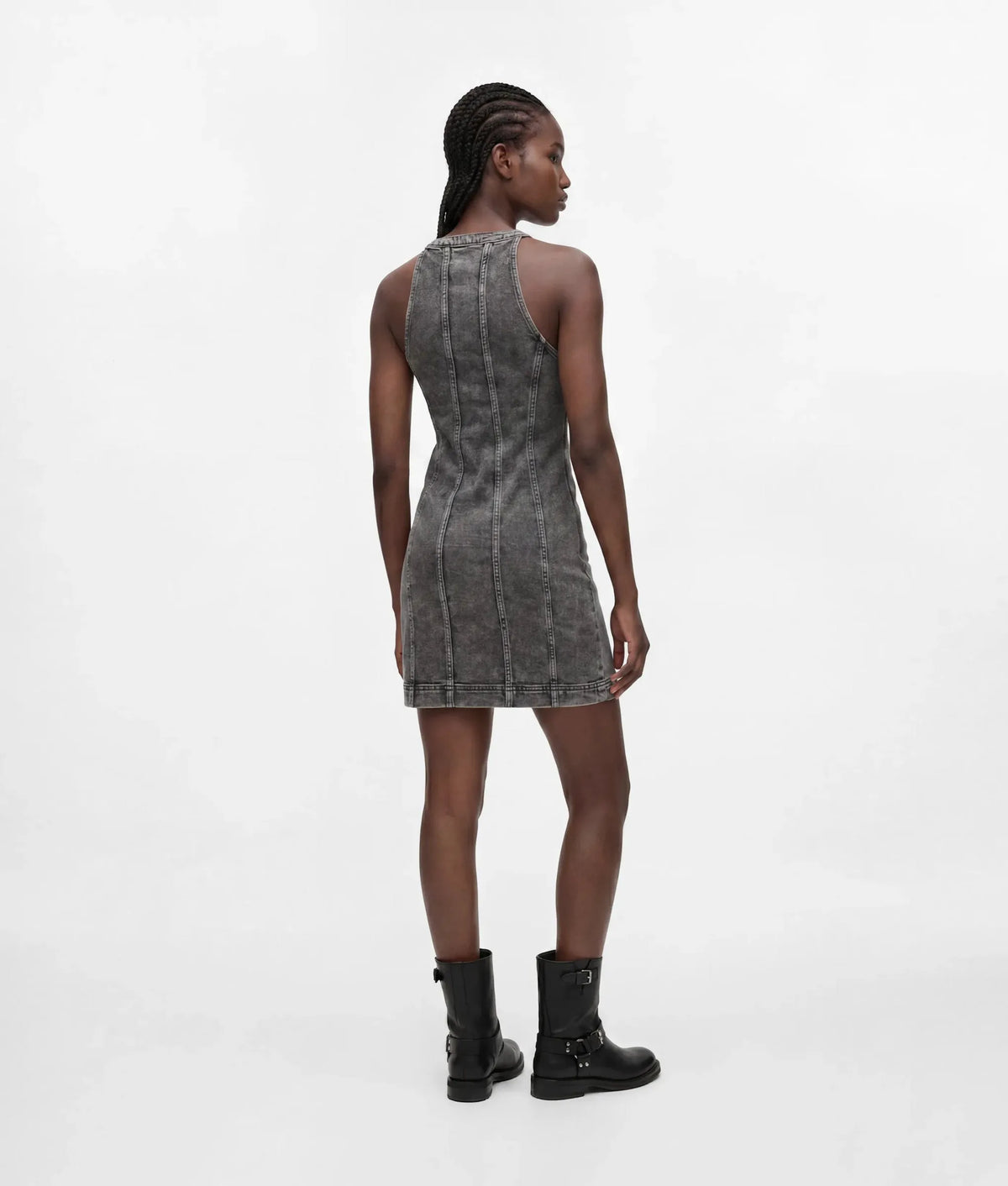 Denim racer dress