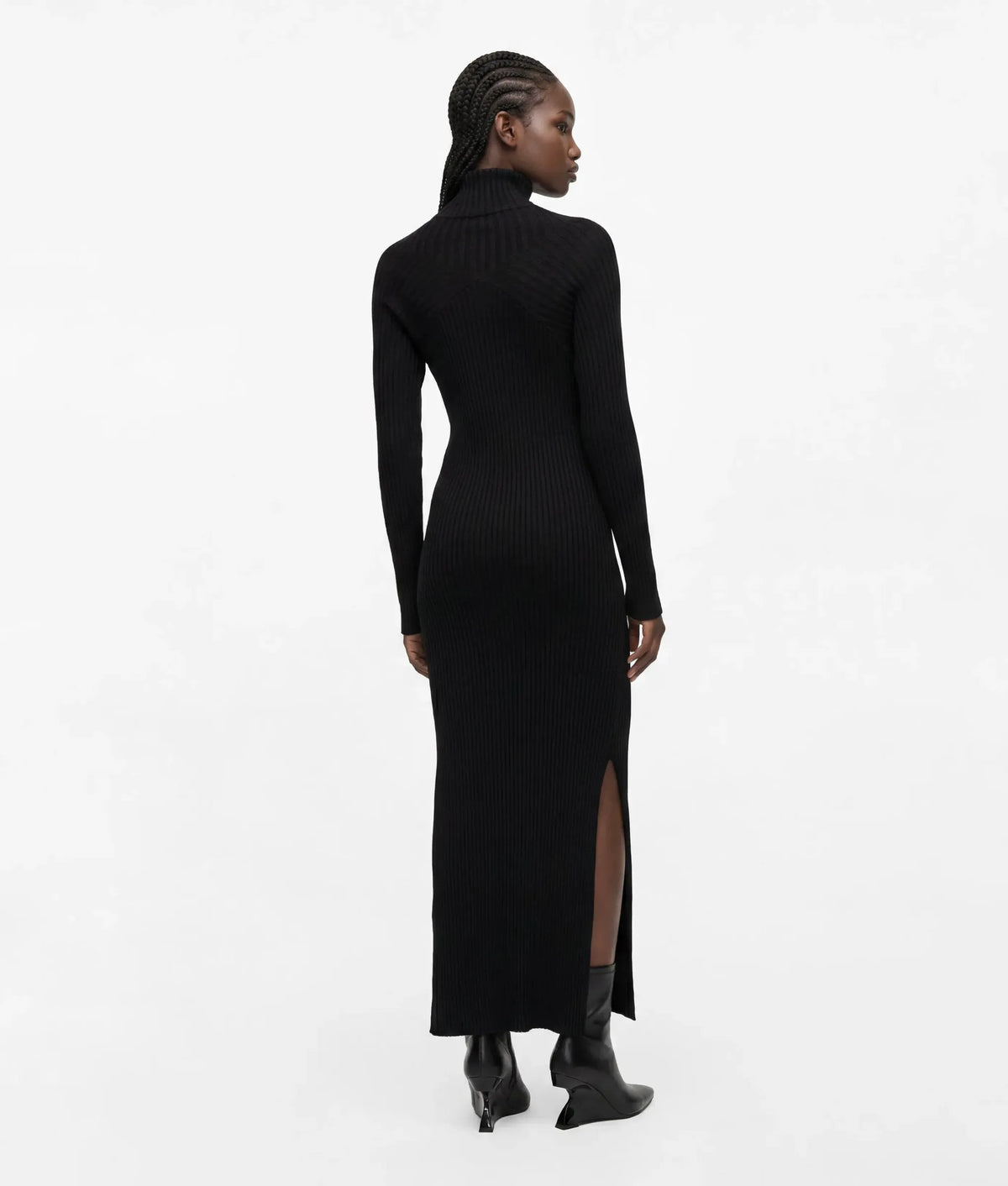 Zipped maxi knit dress