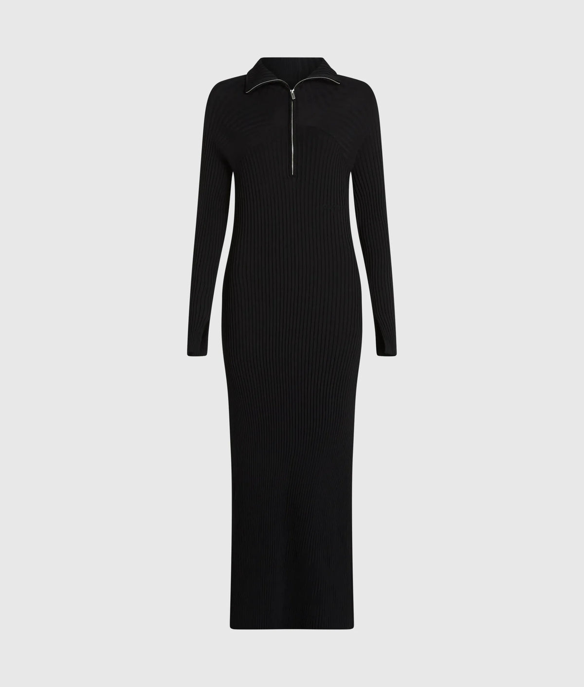 Zipped maxi knit dress
