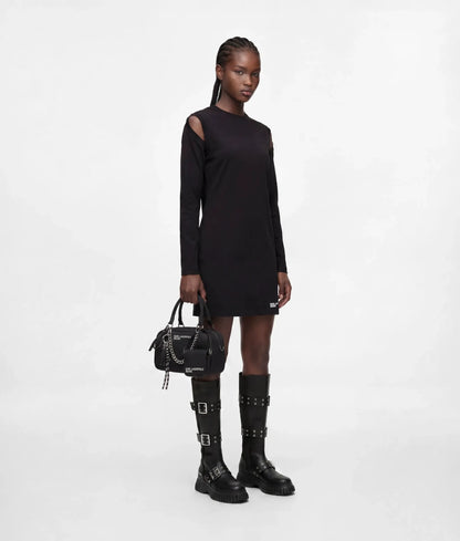 Cut-out jersey dress