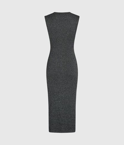 Metallic knit dress