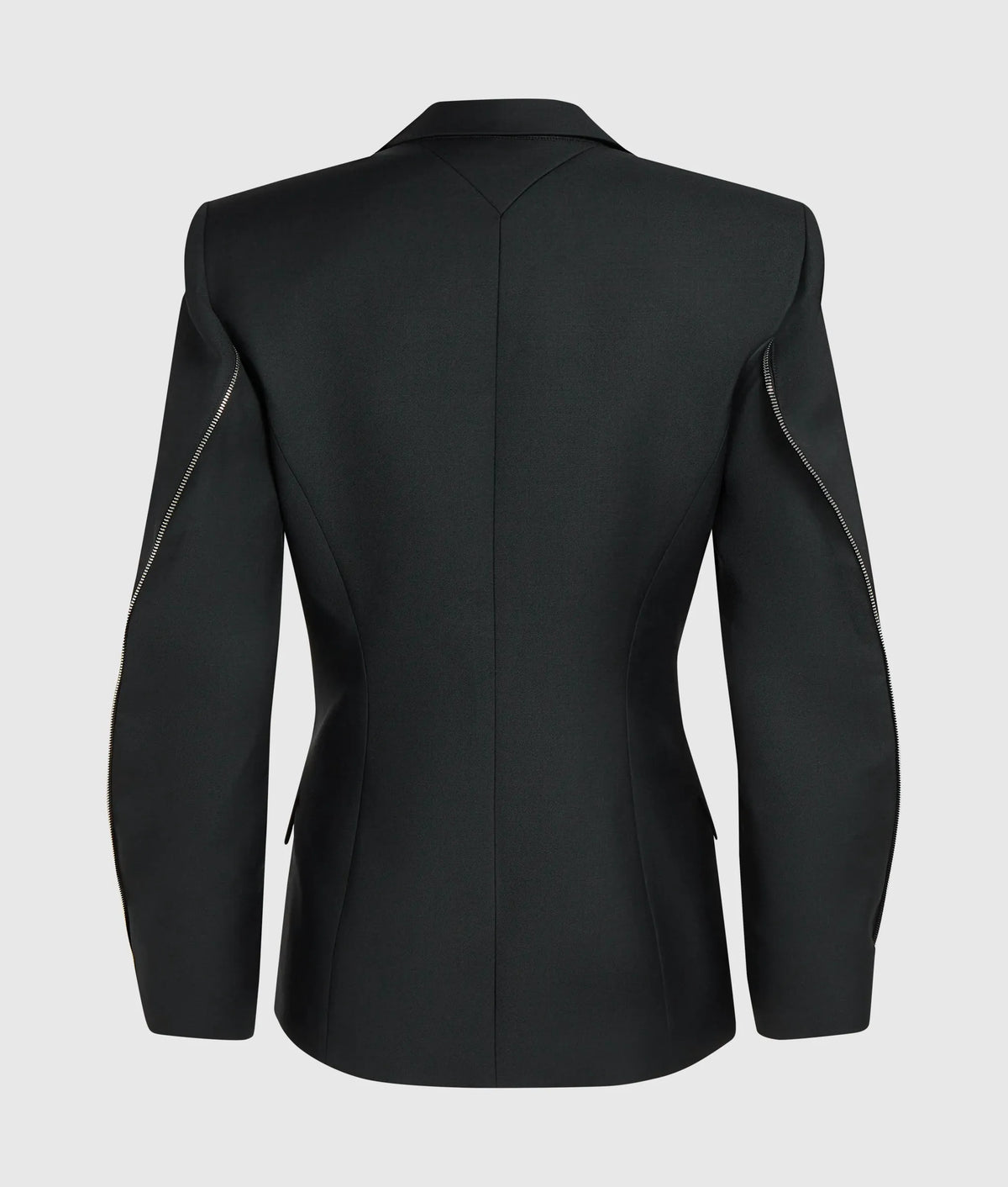 Zip detail tailored blazer