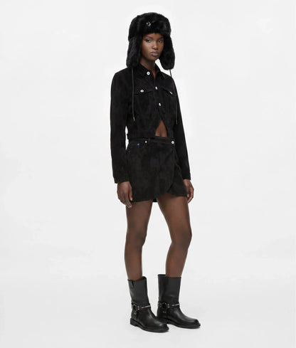 Velvet denim jacket