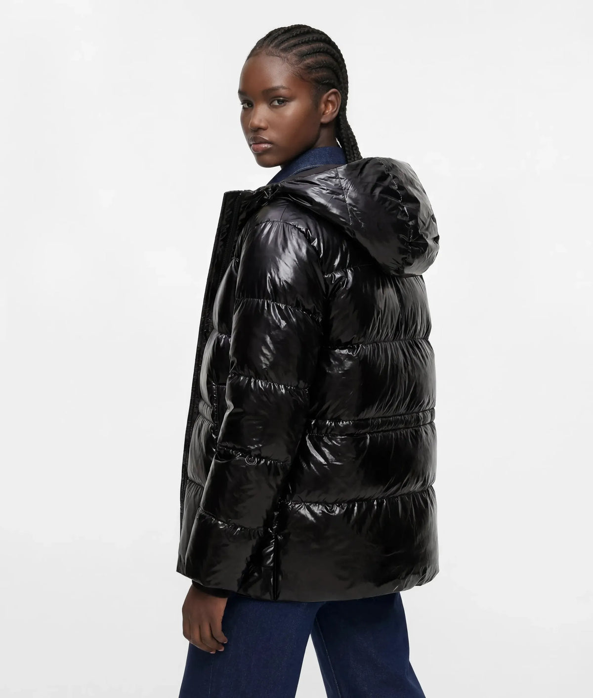 Shiny puffer jacket