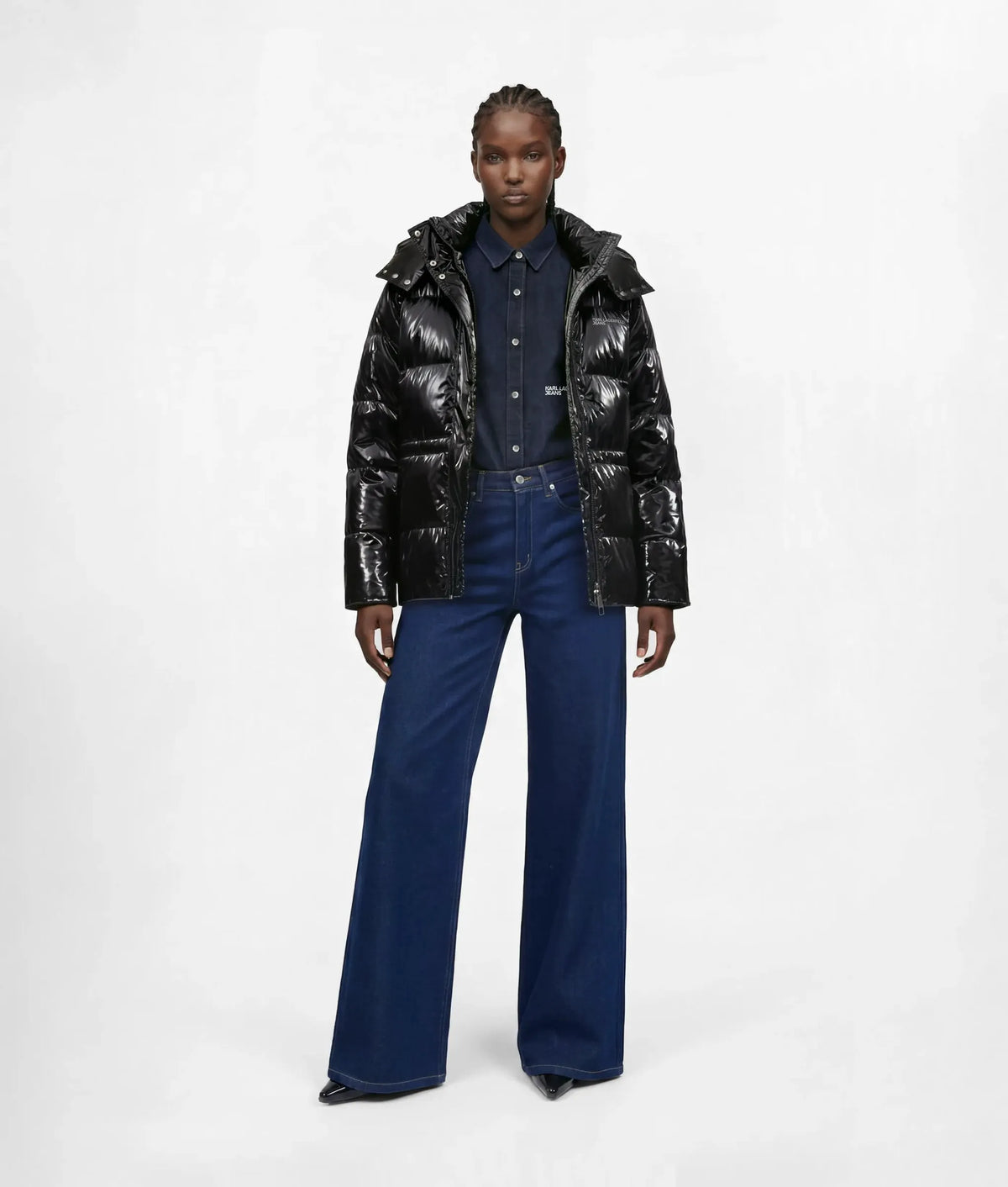 Shiny puffer jacket