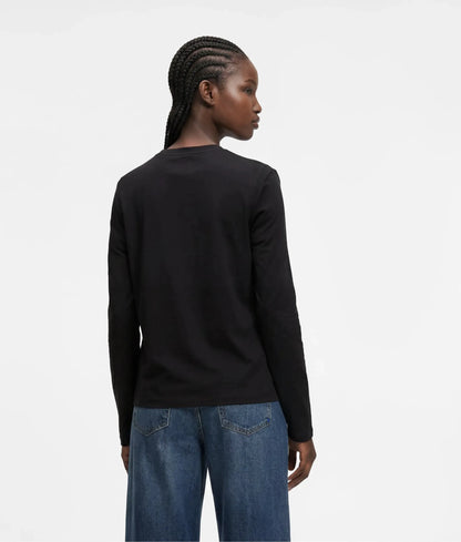 Cut-out long-sleeved top