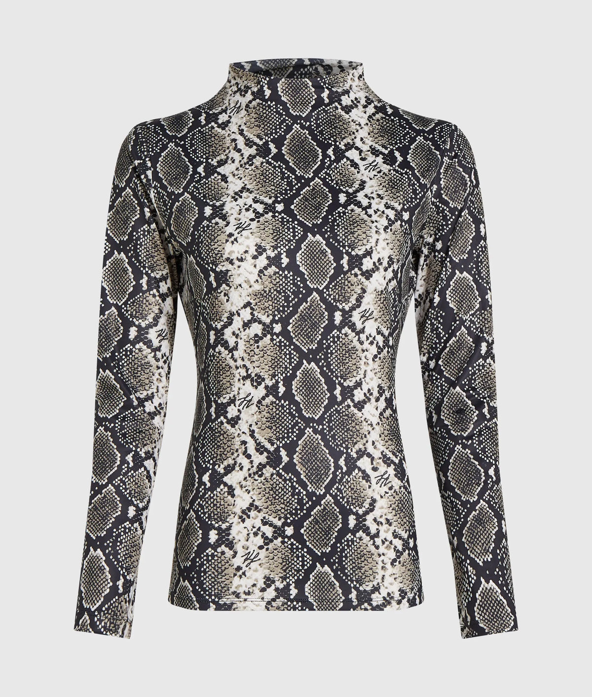 Mock neck long-sleeved top