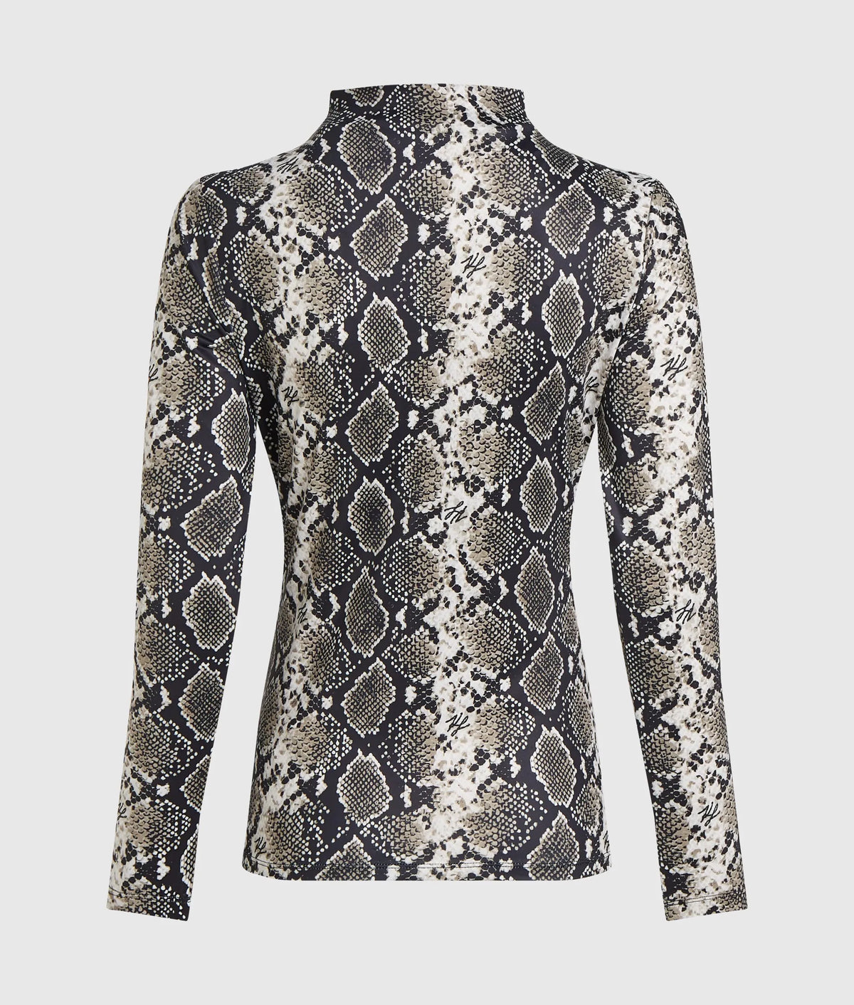 Mock neck long-sleeved top