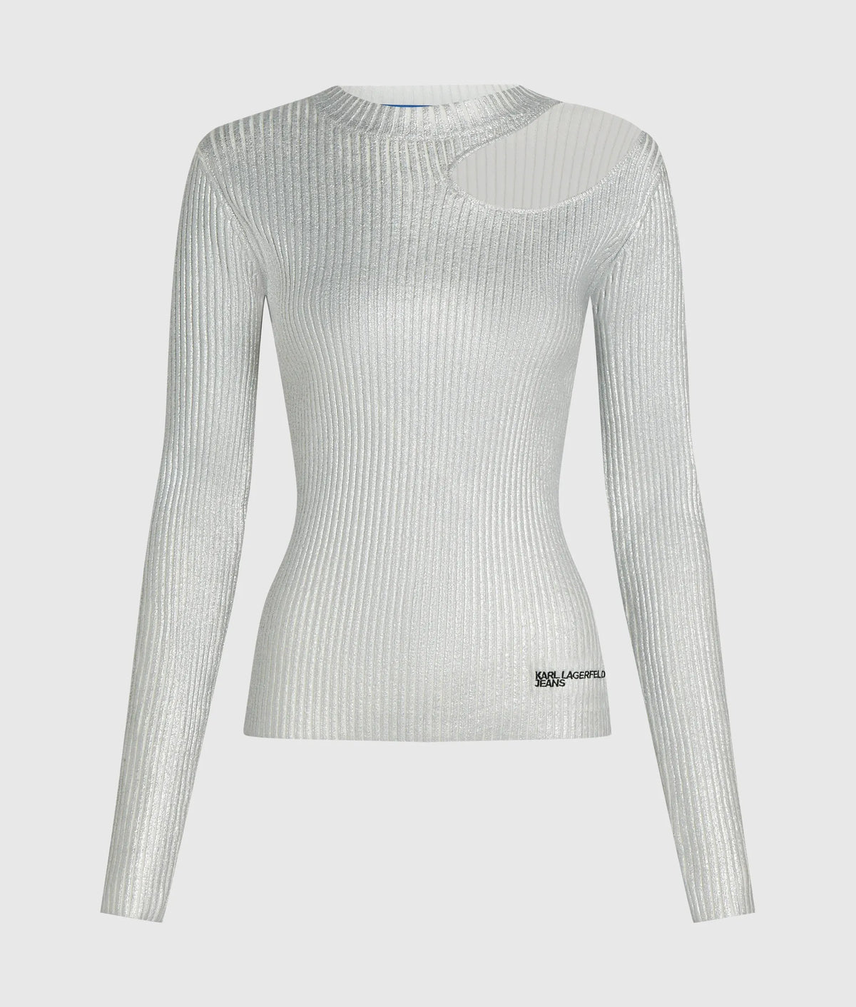 Metallic coated sweater