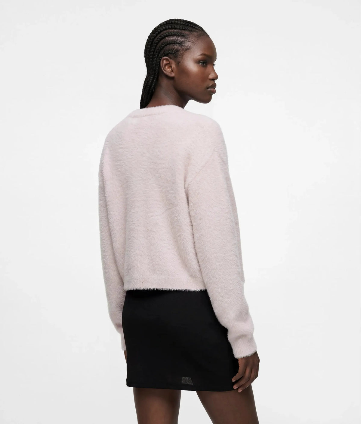 Cropped fluffy cardigan