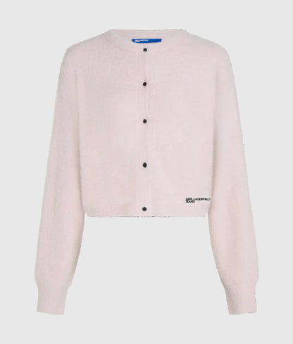 Cropped fluffy cardigan