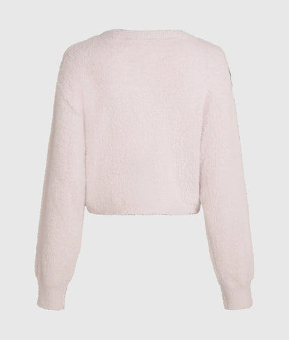 Cropped fluffy cardigan