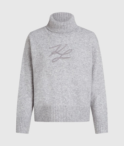 Soutache turtleneck sweater