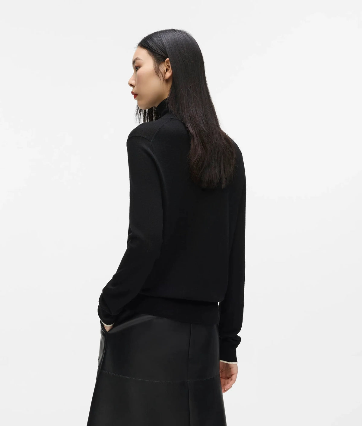 Wool turtleneck sweater