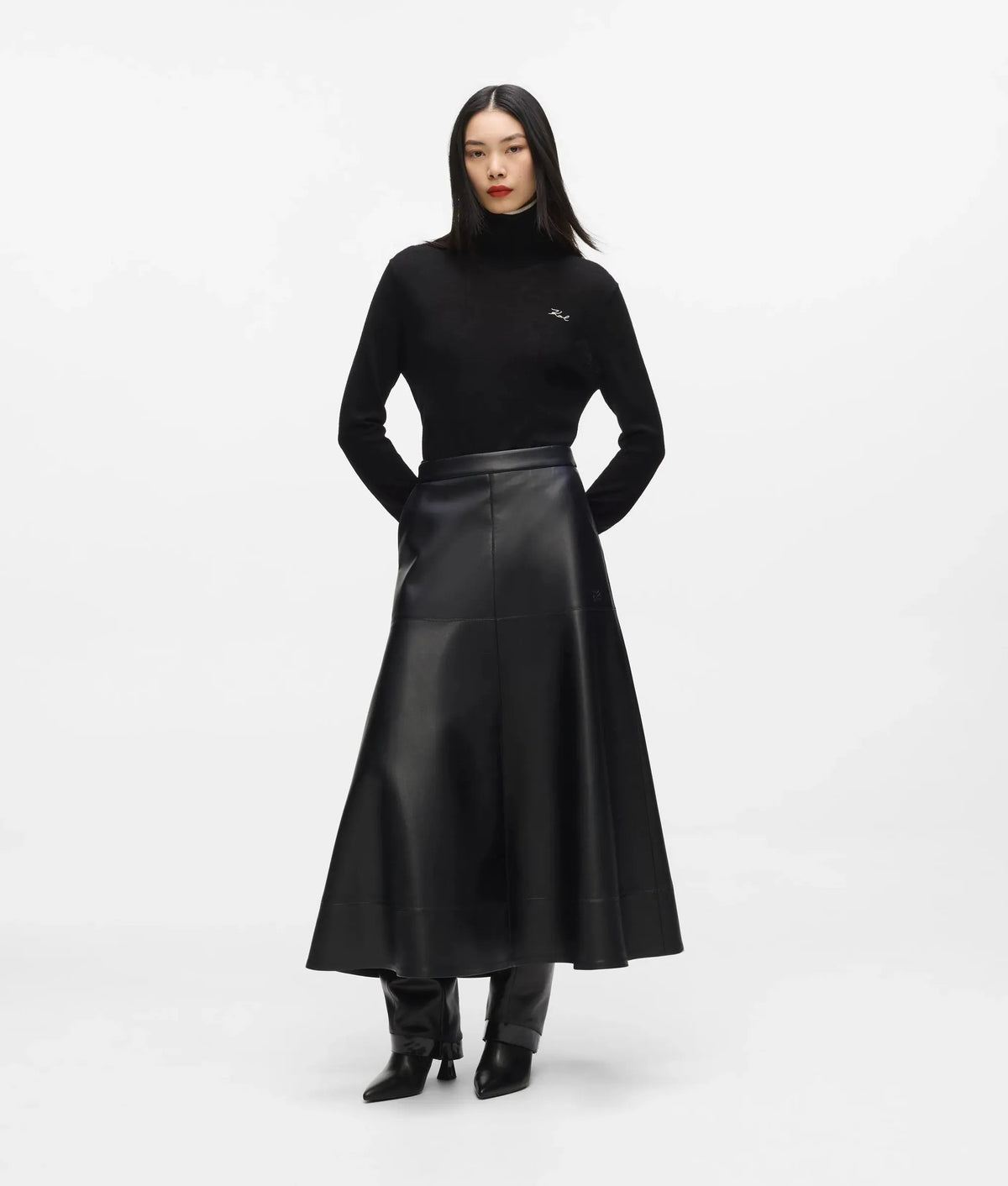 Wool turtleneck sweater