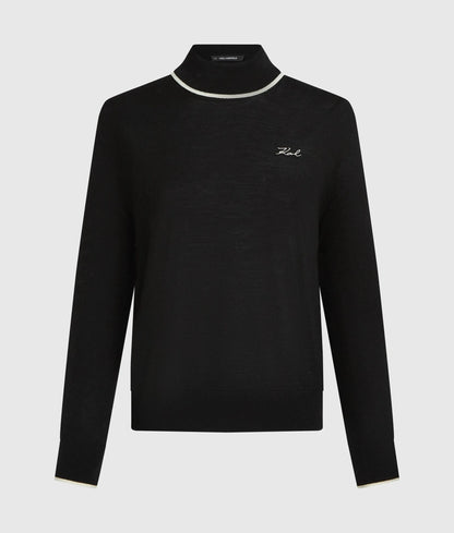 Wool turtleneck sweater