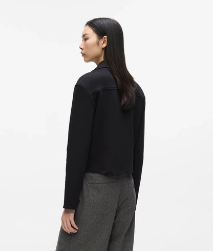 Zip-up biker sweatshirt