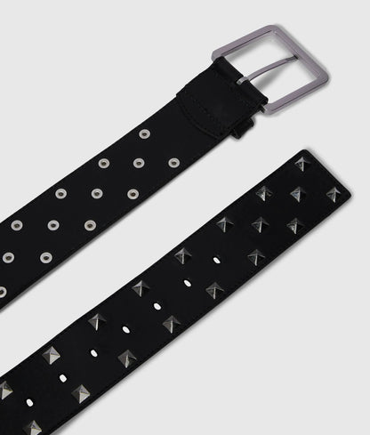 Studded leather belt