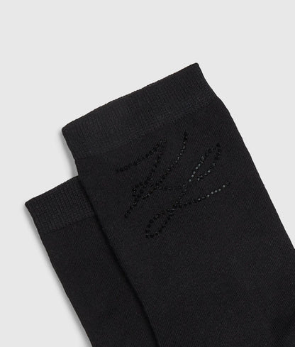 Autograph mesh and rhinestone socks - 2-pack