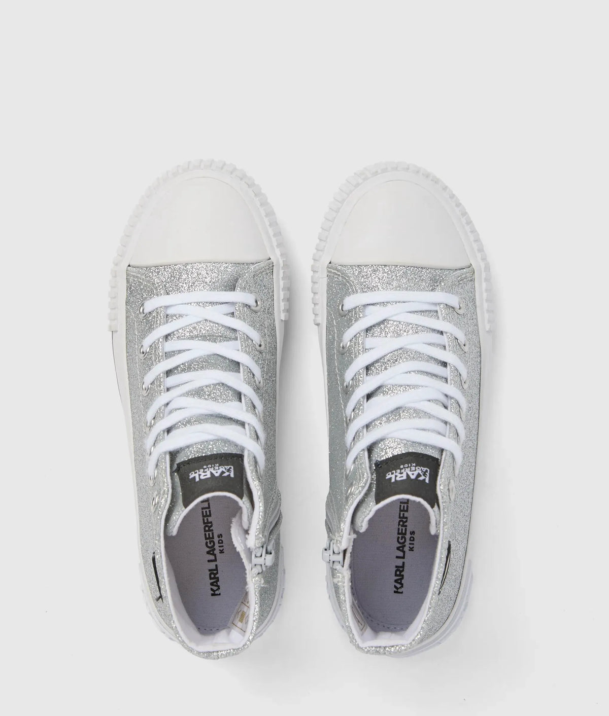 Girls Ikon high top glitter sneakers