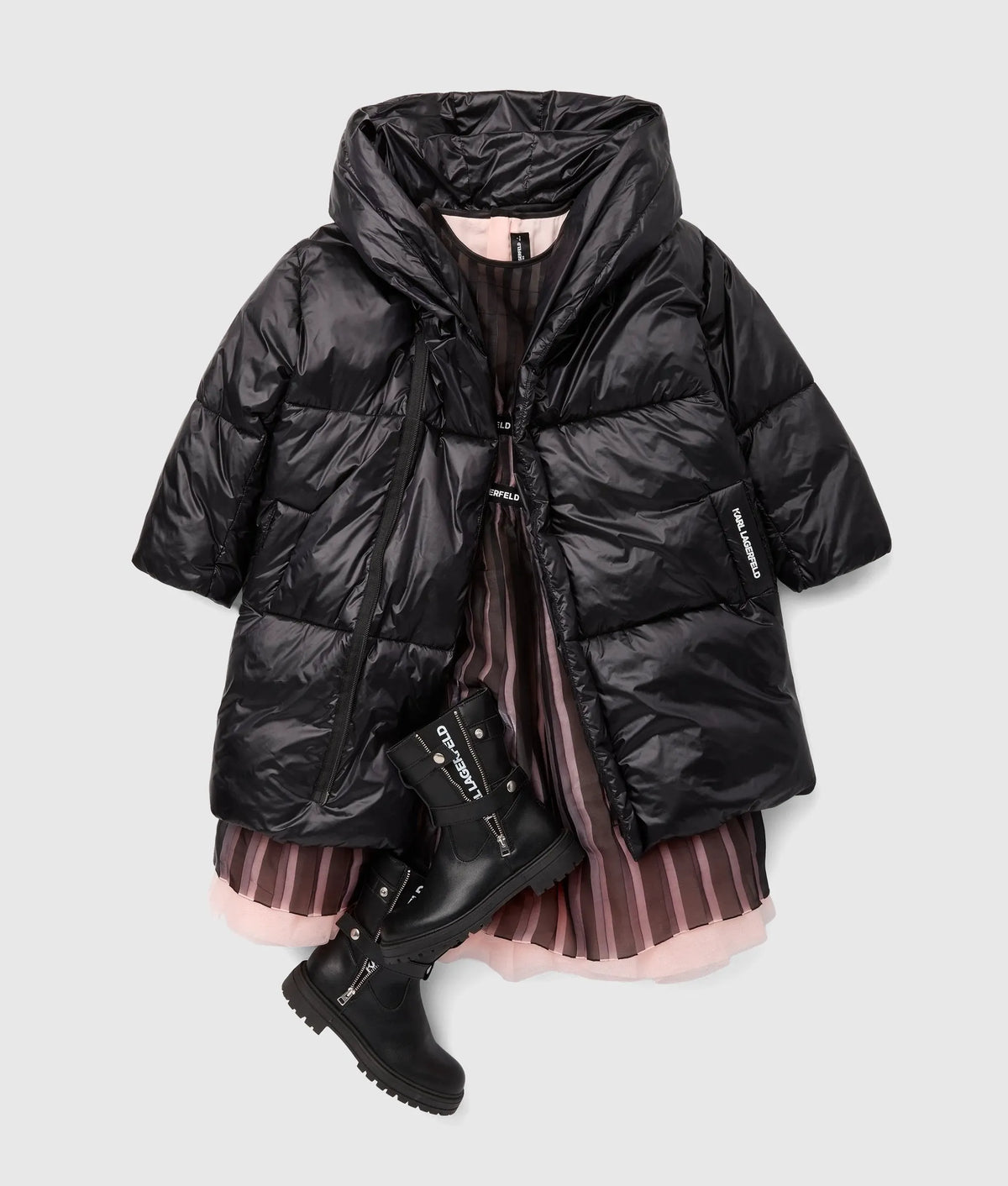 Girls long puffer jacket