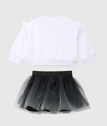 Girls skirt and sweatshirt set