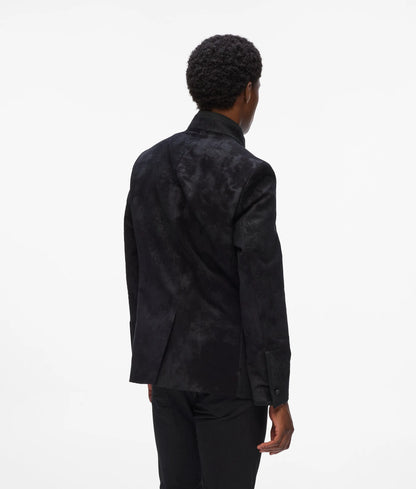 High stand collar blazer