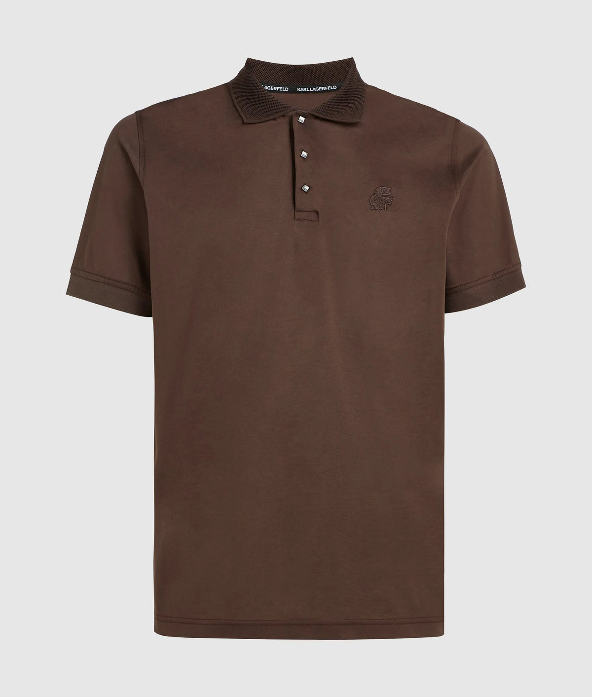 Square snap button polo shirt