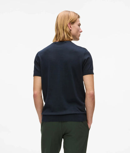 Textured short-sleeved sweater