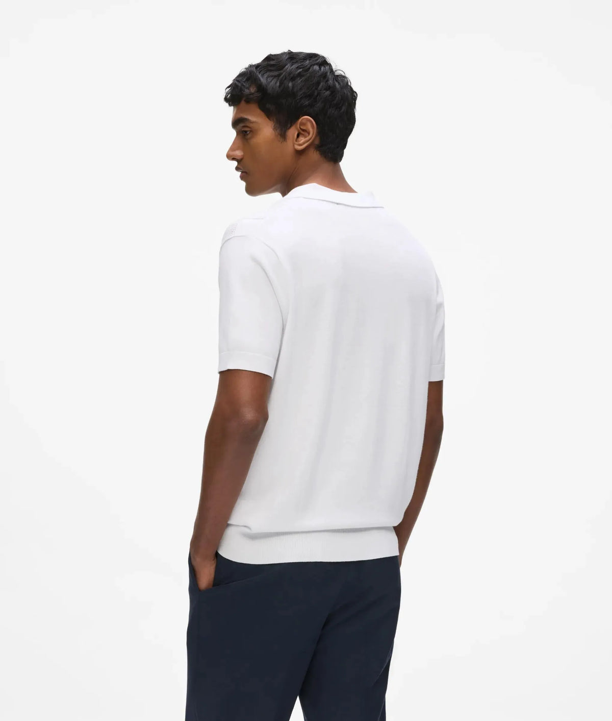 Knit polo shirt