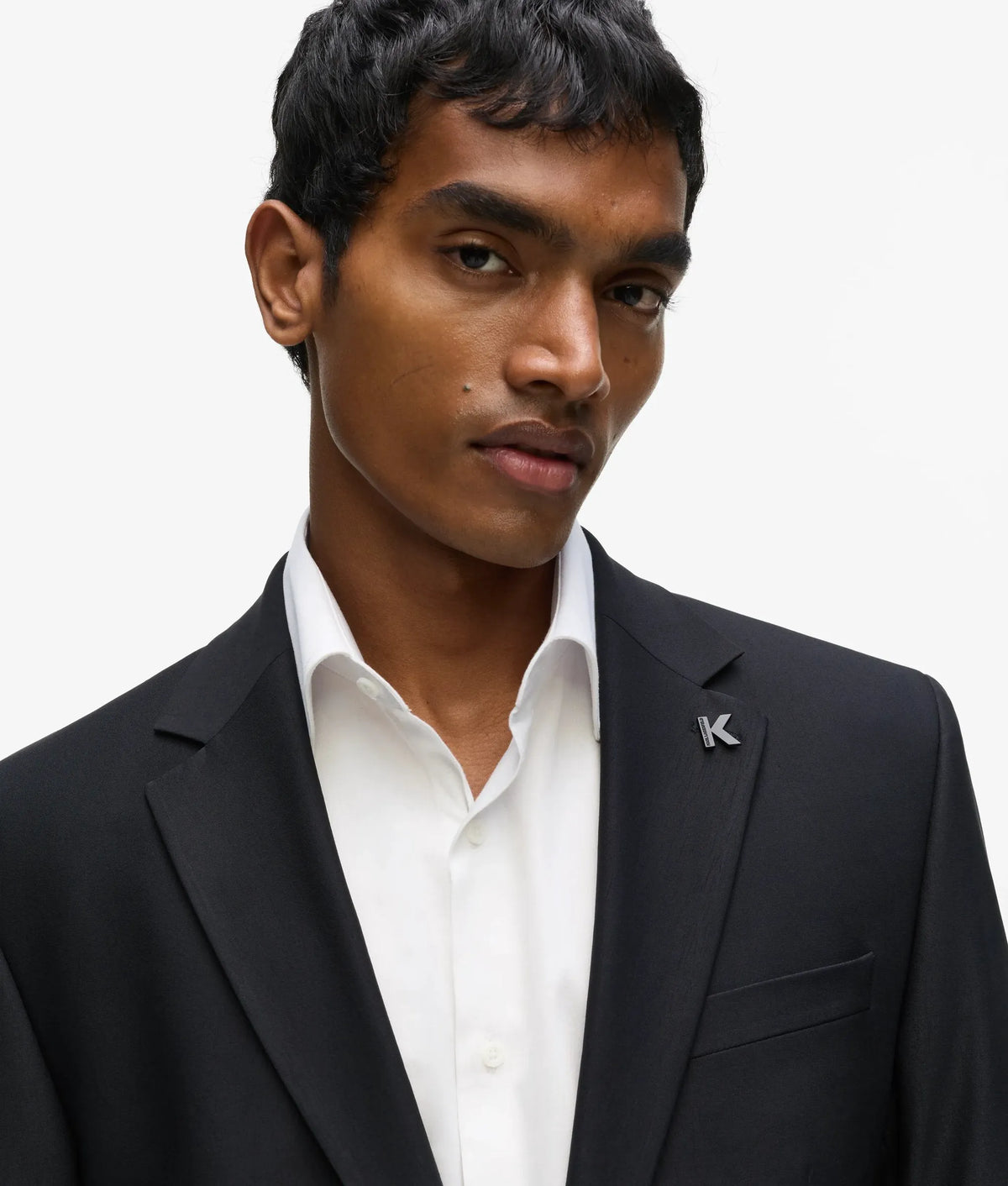 Monogram pin blazer
