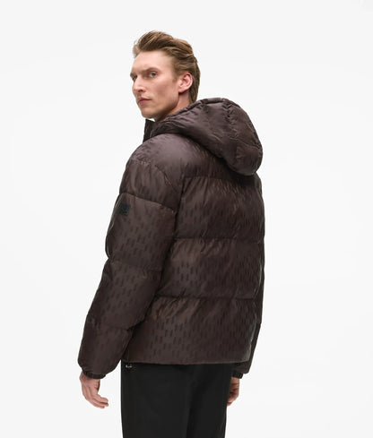 Monogram hooded puffer jacket