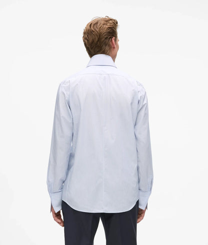 Modern-fit high-stand collar shirt