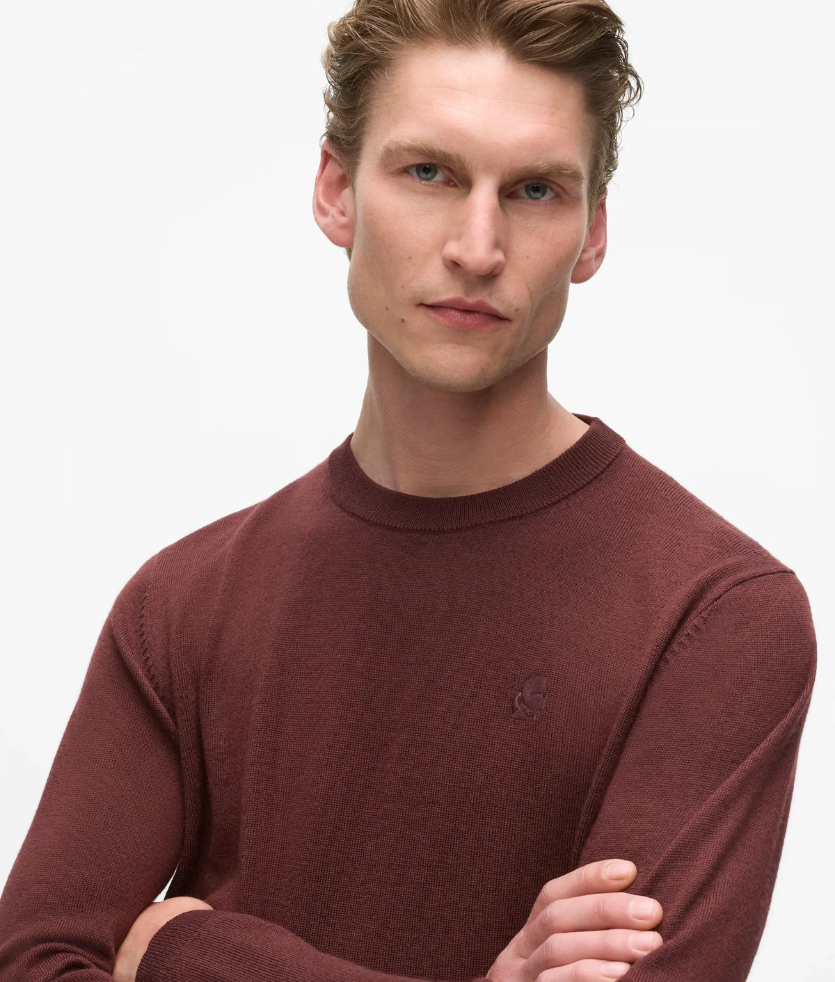 Wool crew neck sweater