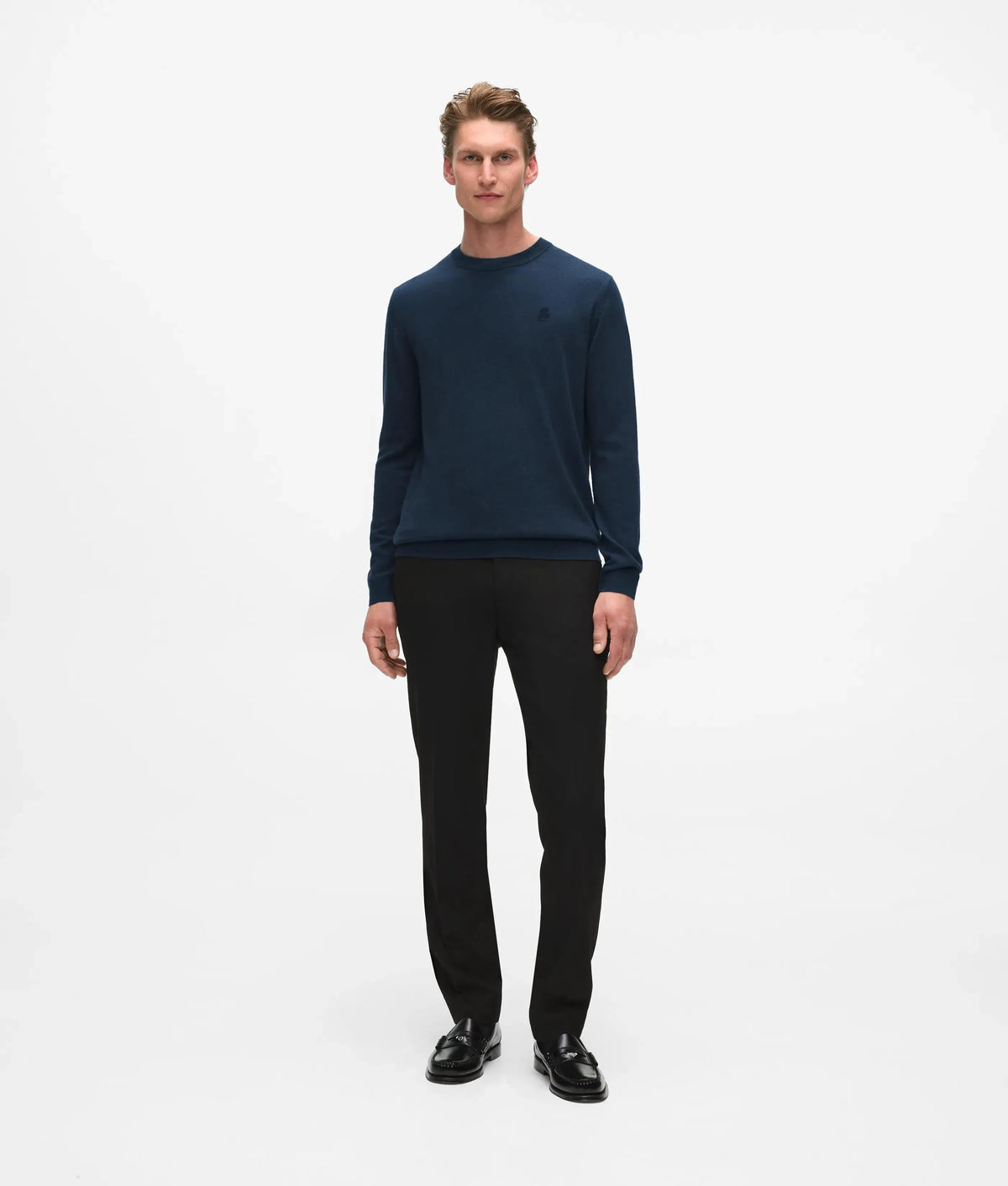Wool crew neck sweater