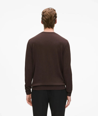 Monogram textured crew neck sweater