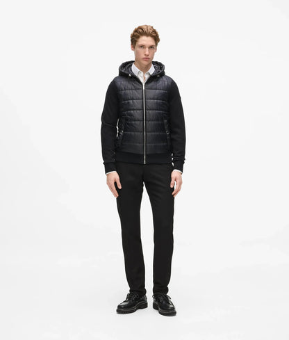 Padded panel hooded jacket