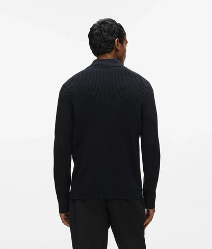 Knitted zip-up cardigan