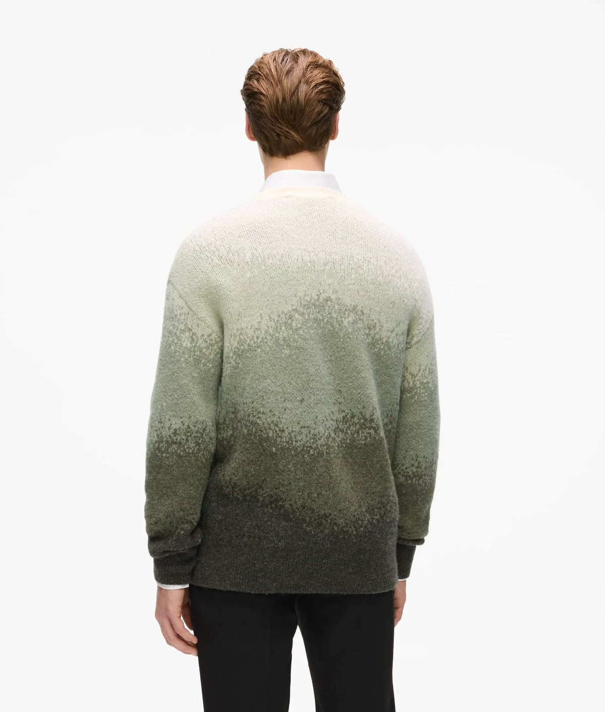 Gradient crew neck sweater