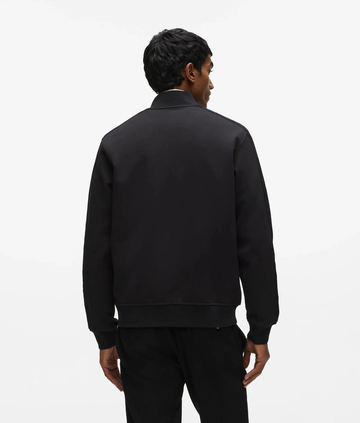 Zip-up metallic trim jacket