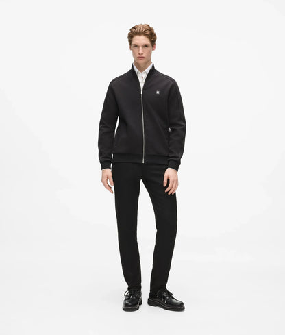 Zip-up metallic trim jacket