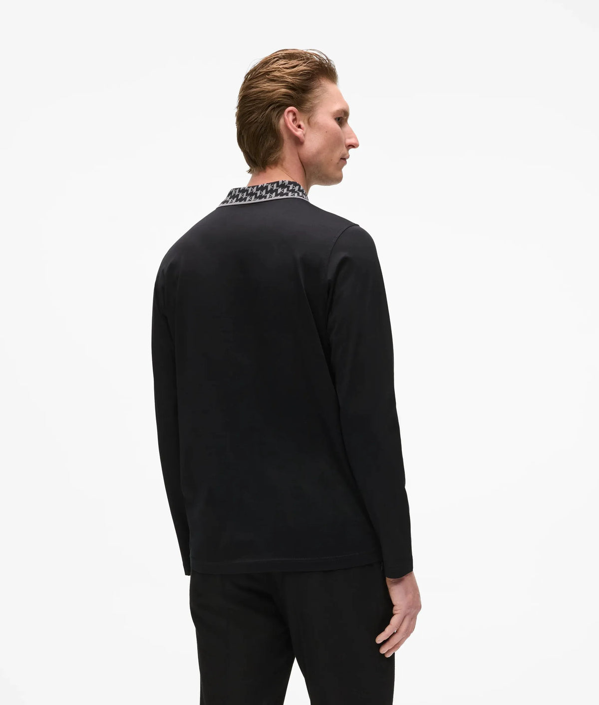 Monogram collar polo shirt
