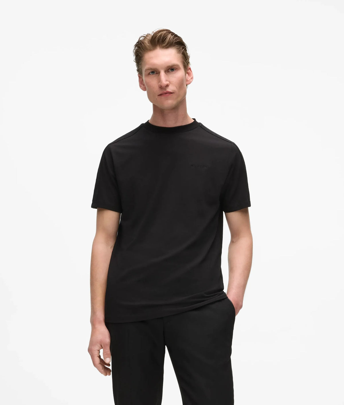 Monogram sleeve detail T-shirt
