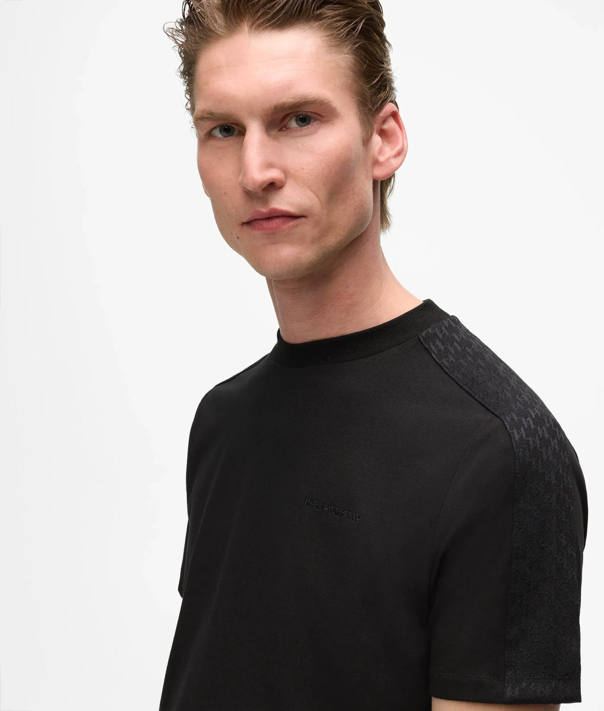 Monogram sleeve detail T-shirt