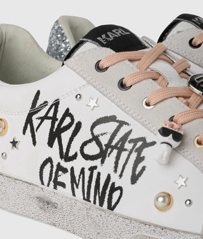 Skool Karl quote studded sneakers