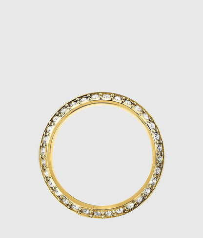 Gold crystal ring