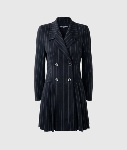 Pinstripe knitted blazer dress