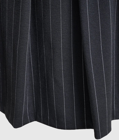 Pinstripe knitted sleeveless dress
